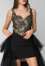 Load image into Gallery viewer, Tubino in stampa con tulle Gaelle Paris