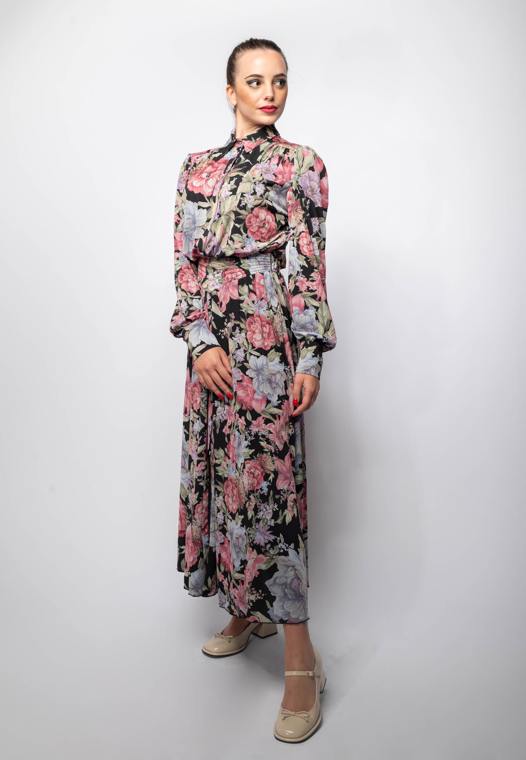 Long Dress Cathy a fiori Aniye By