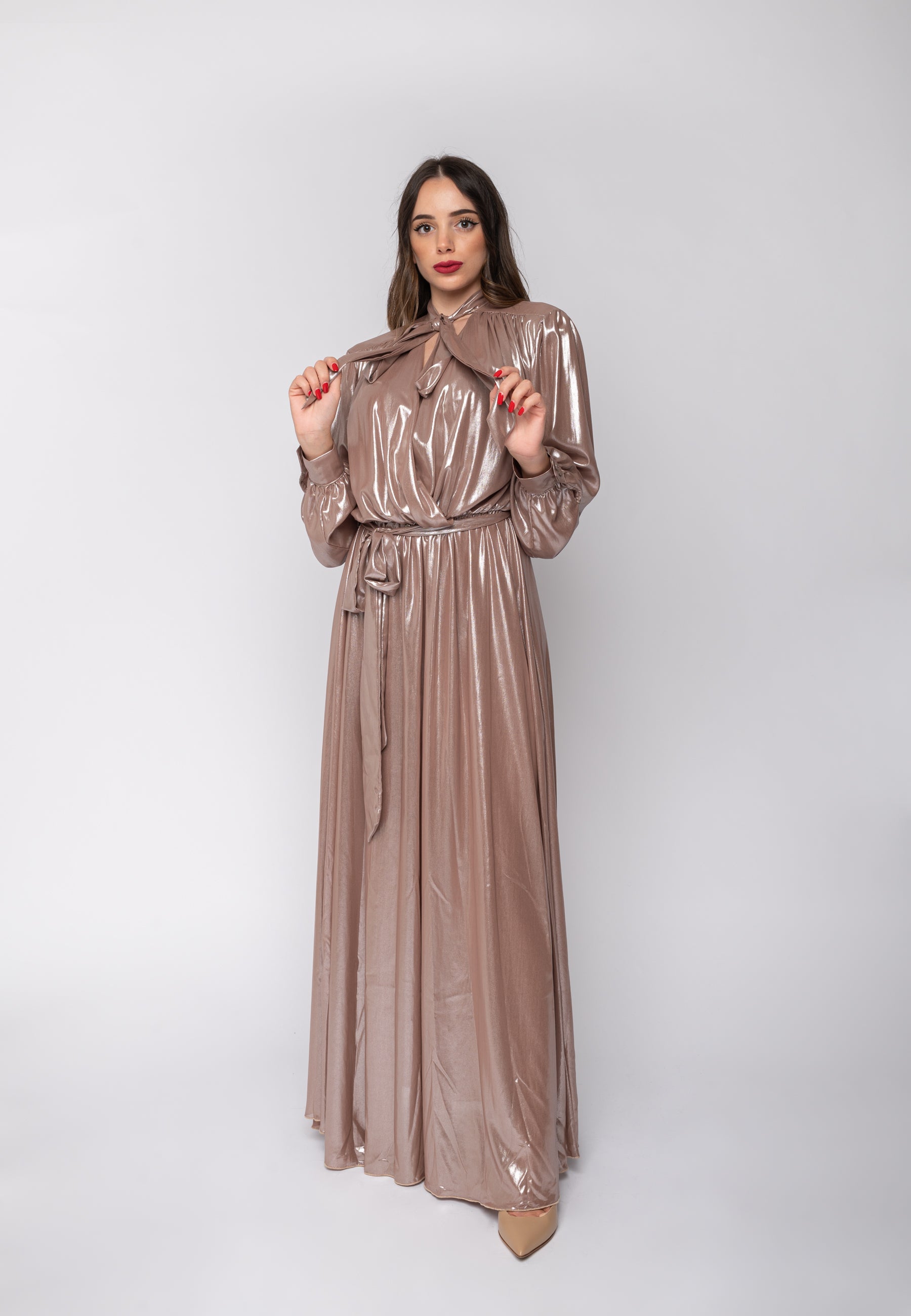 Abito lungo Mya Taupe Aniye By