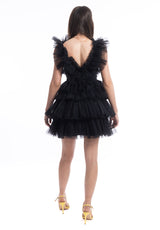 Abito V Dress Nina Nero Aniye By