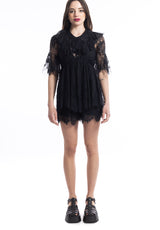 Tuta corta Vinny in pizzo nero Aniye By