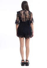 Tuta corta Vinny in pizzo nero Aniye By