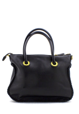 Borsa Arabesque nera borchie oro la Carrie
