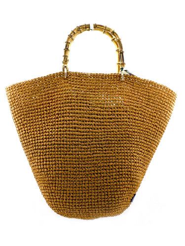 Sacca in rafia Corolla cognac Chica