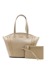 Carica l&#39;immagine nel visualizzatore di Gallery, Shopper Studs beige a trapezio La Carrie