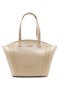 aaaaaShopper Studs beige a trapezio La Carrie