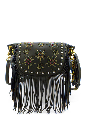Shopper Fringes Star verde La carrie