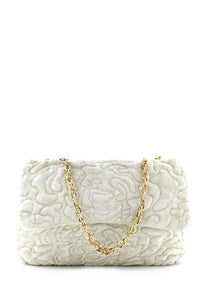 aaaaaTracolla media velvet bianco Mia Bag