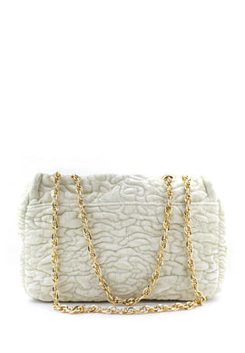Tracolla media velvet bianco Mia Bag