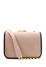 Borsa a tracolla nude con patta N°21