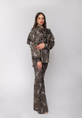 Blusa con volant in stampa Gaelle Paris