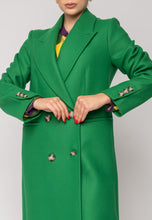 Carica l&#39;immagine nel visualizzatore di Gallery, Cappotto Cindy doppiopetto verde Ivy Oak