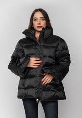 Piumino nero manica svasata Gaelle Paris
