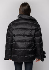 Piumino nero manica svasata Gaelle Paris