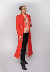 Cappotto lungo Caecilia Corallo Ivy Oak