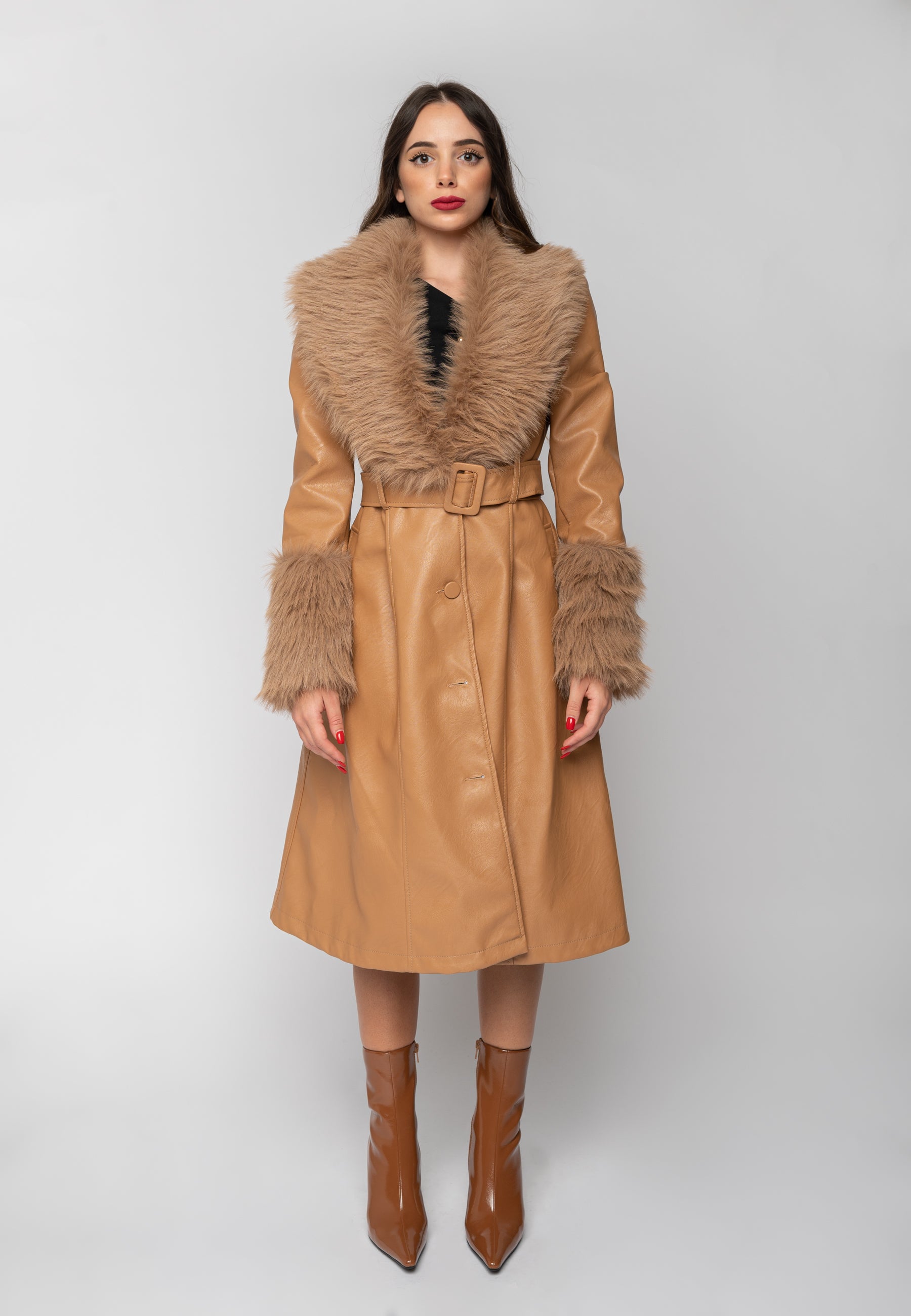 Cappotto Penelope Camel Aniye By
