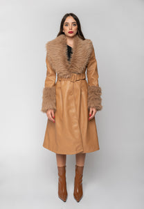 aaaaaCappotto Penelope Camel Aniye By