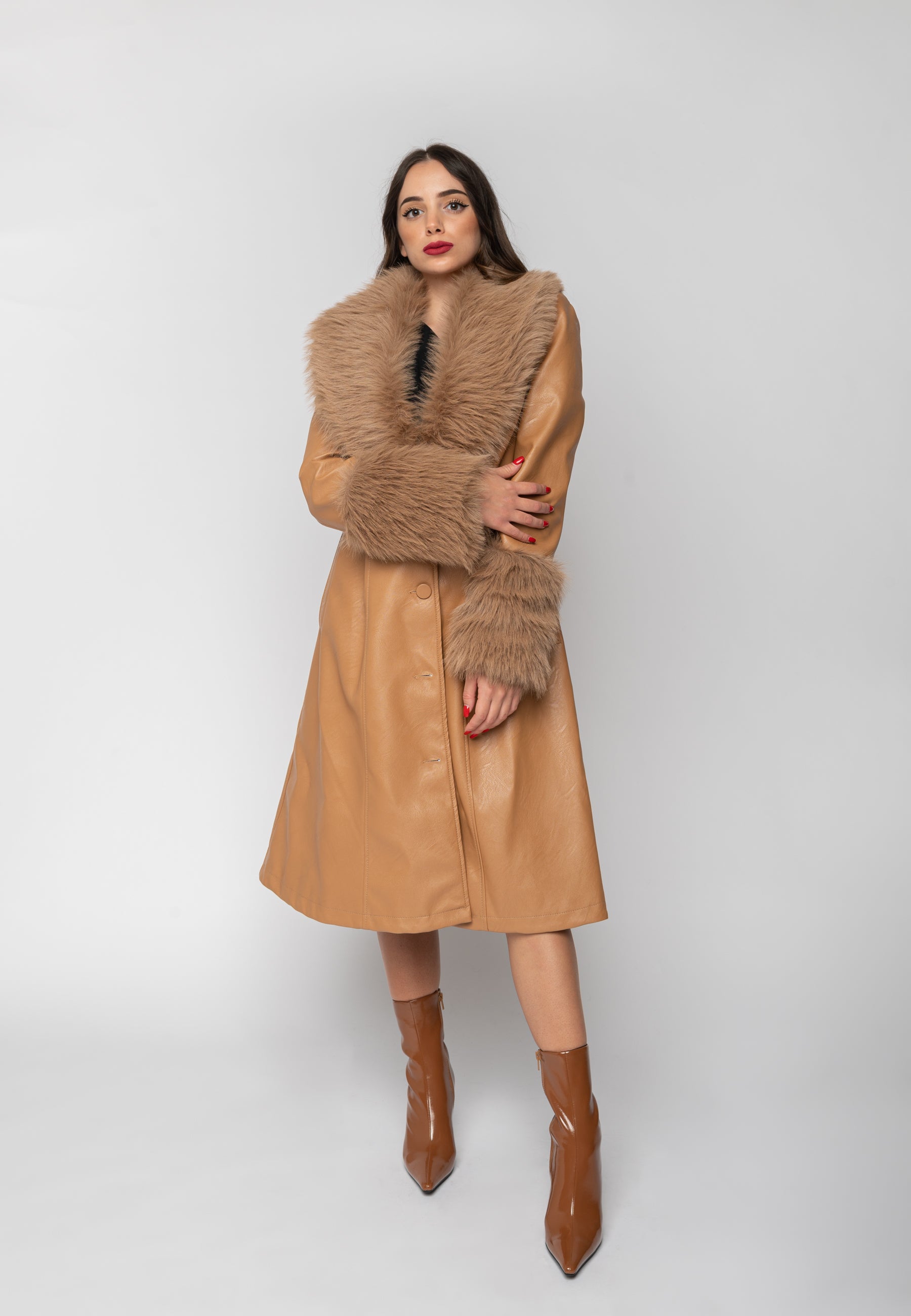 Cappotto Penelope Camel Aniye By