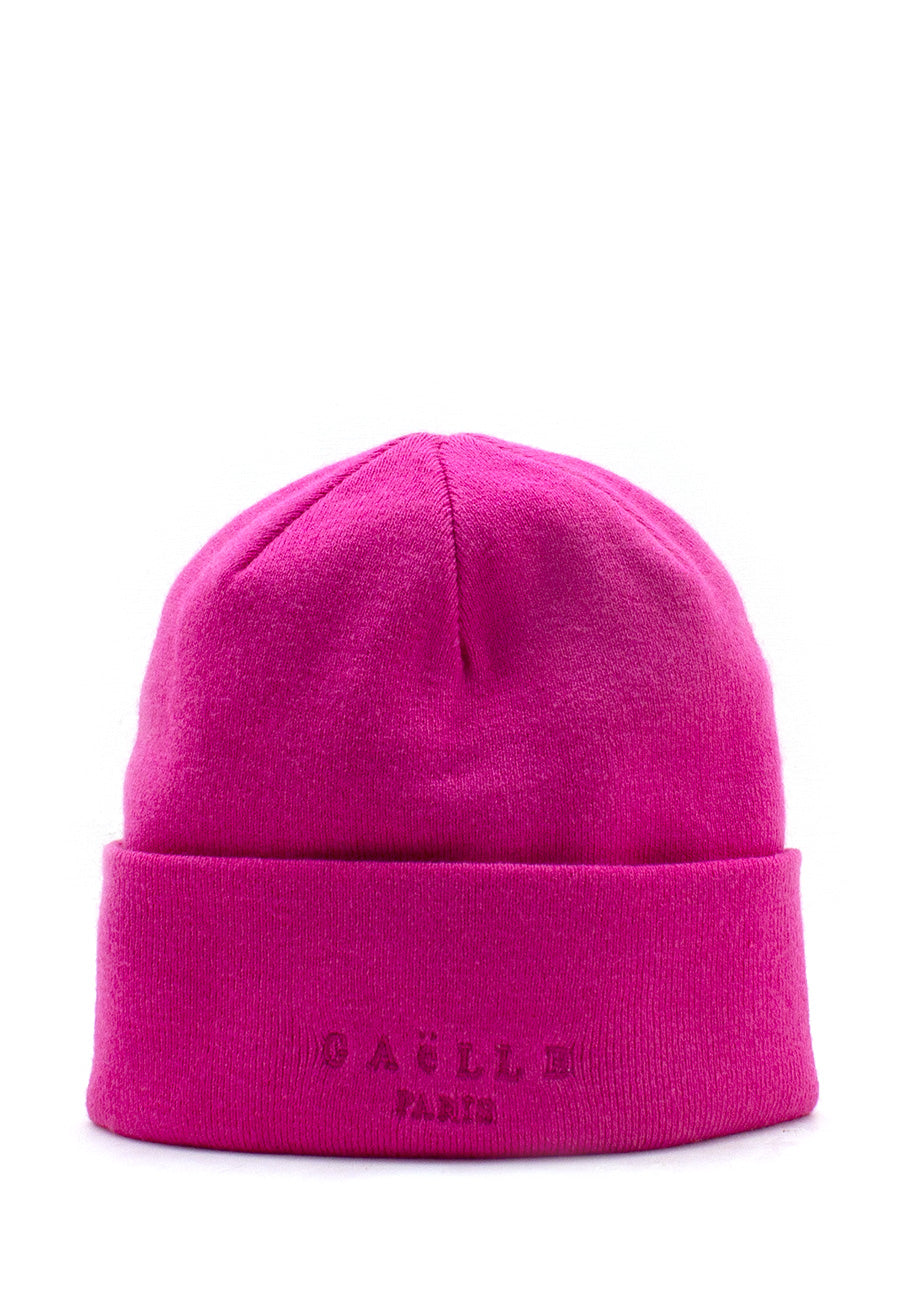 Cappello Beanie Fucsia Logo Gaelle paris