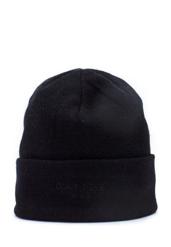 Cappello Beanie Nero Logo Gaelle paris