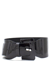 ANIYE BY: Vernis over belt in patent leather - White