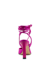 Carica l&#39;immagine nel visualizzatore di Gallery, Scarpa con tacco in raso fucsia Bianca Di