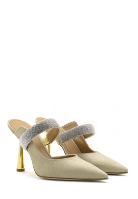 Sabot elegante microglitter oro Chantal