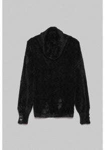 aaaaaPullover nero con collo alto Gaelle Paris