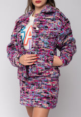 Giacca bouclè multicolor Gaelle Paris