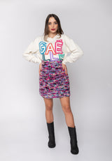 Minigonna bouclè multicolor Gaelle Paris