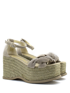 Sandalo con Platform Mesi Taupe Espadrilles - The Original