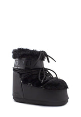 Moot Boot Low Icon Faux Fur Nero Moon Boot