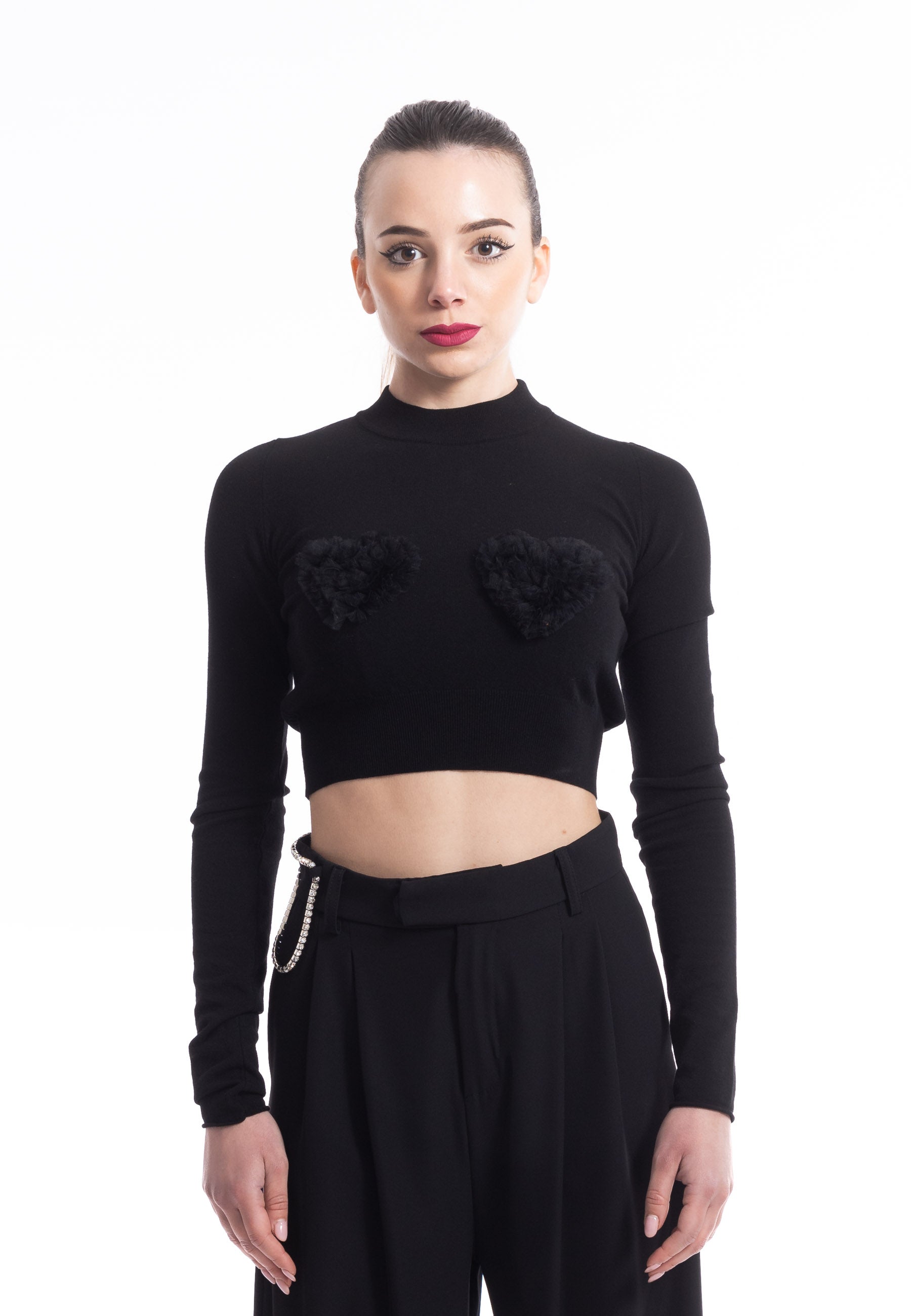 Maglia Crop Kara nera Aniye By