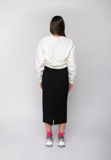 Felpa cropped con logo ricamato Gaelle Paris