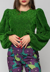 Maglia in lurex verde Gaelle Paris