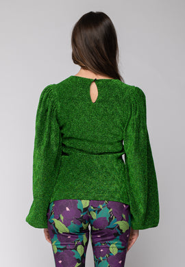 Maglia in lurex verde Gaelle Paris