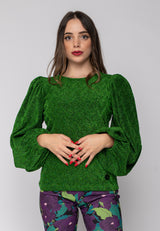 Maglia in lurex verde Gaelle Paris