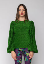 Carica l&#39;immagine nel visualizzatore di Gallery, Maglia in lurex verde Gaelle Paris