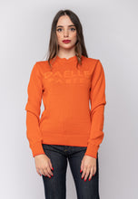 Carica l&#39;immagine nel visualizzatore di Gallery, Maglioncino arancio con logo Gaelle Paris
