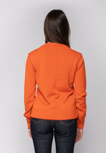 Carica l&#39;immagine nel visualizzatore di Gallery, Maglioncino arancio con logo Gaelle Paris