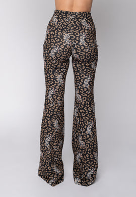 Pantalone a zampa in stampa Gaelle paris