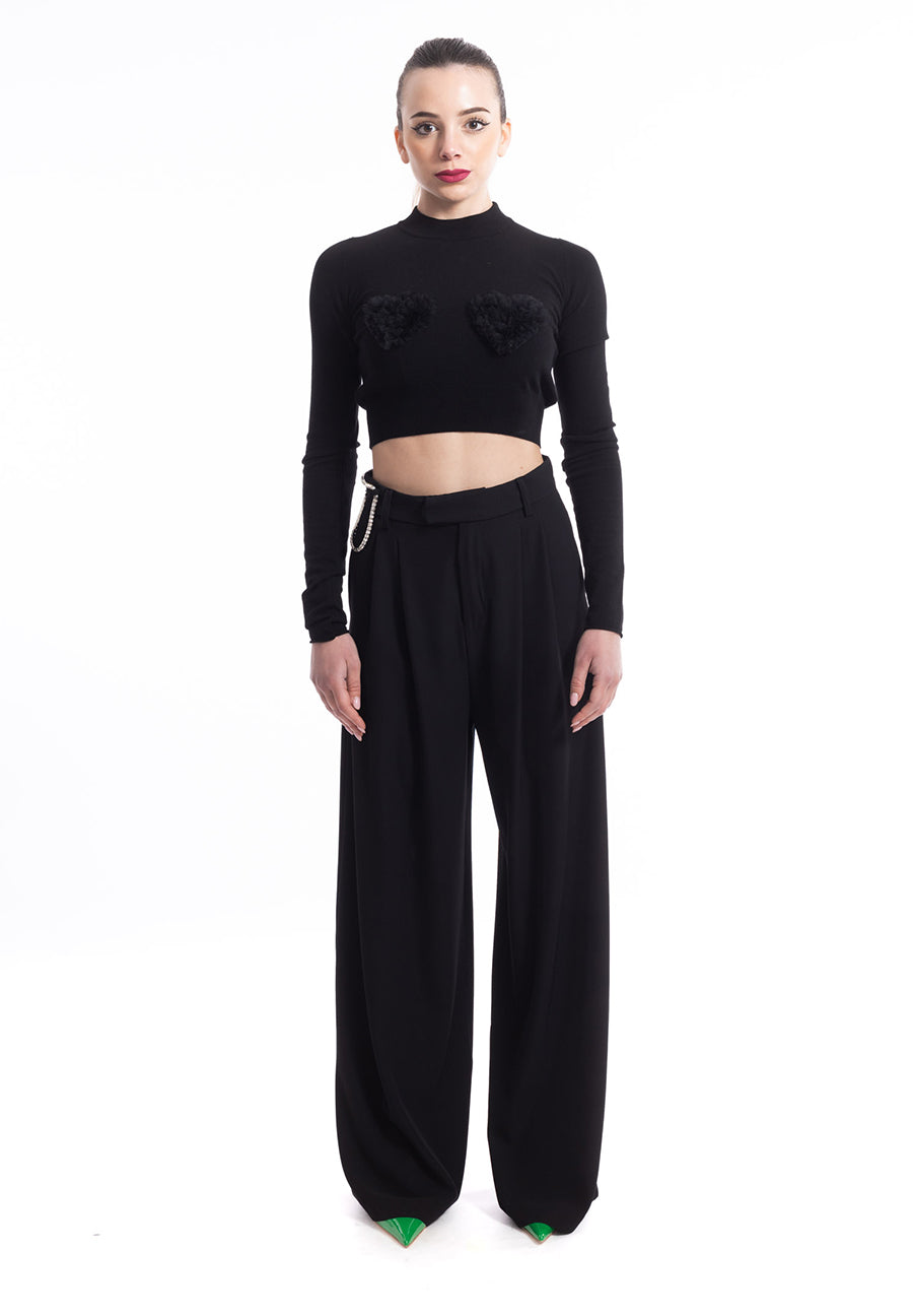 Pantalone palazzo Lya nero Aniye By