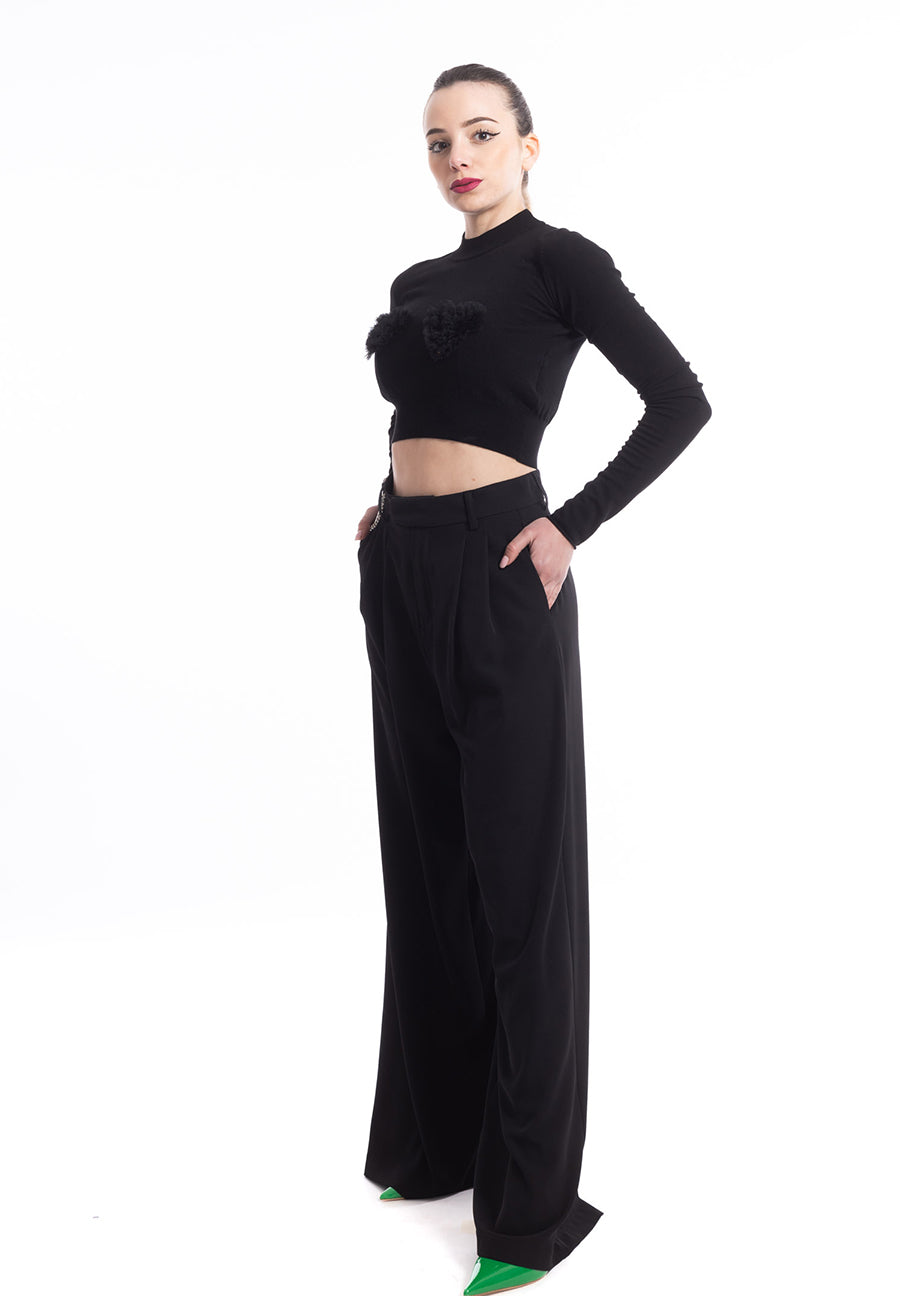 Maglia Crop Kara nera Aniye By