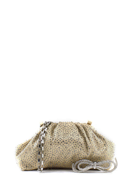 Pochette raso Champagne con strass Mia Bag