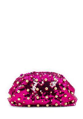 Mini borsa paillettes fucsia La Carrie