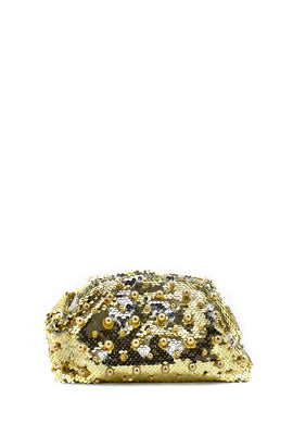 Mini borsa paillettes oro La Carrie