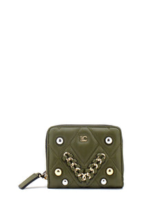 aaaaaPortafoglio Mini Zaffira Verde Militare La Carrie