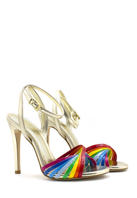 Sandalo platino Sole ventaglio arcobaleno