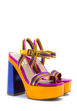 Sandalo alto Pin-Up arancio multicolor Steve Madden