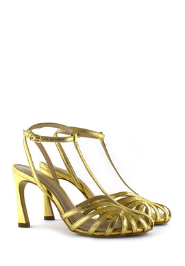 Sandalo alto oro con gabbia Valini Roma